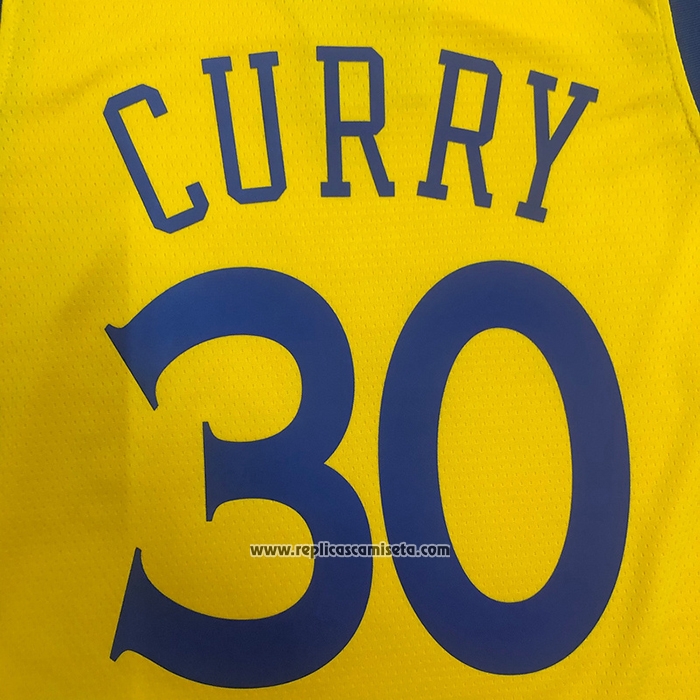 Camiseta Golden State Warriors Stephen Curry #30 Ciudad Amarillo